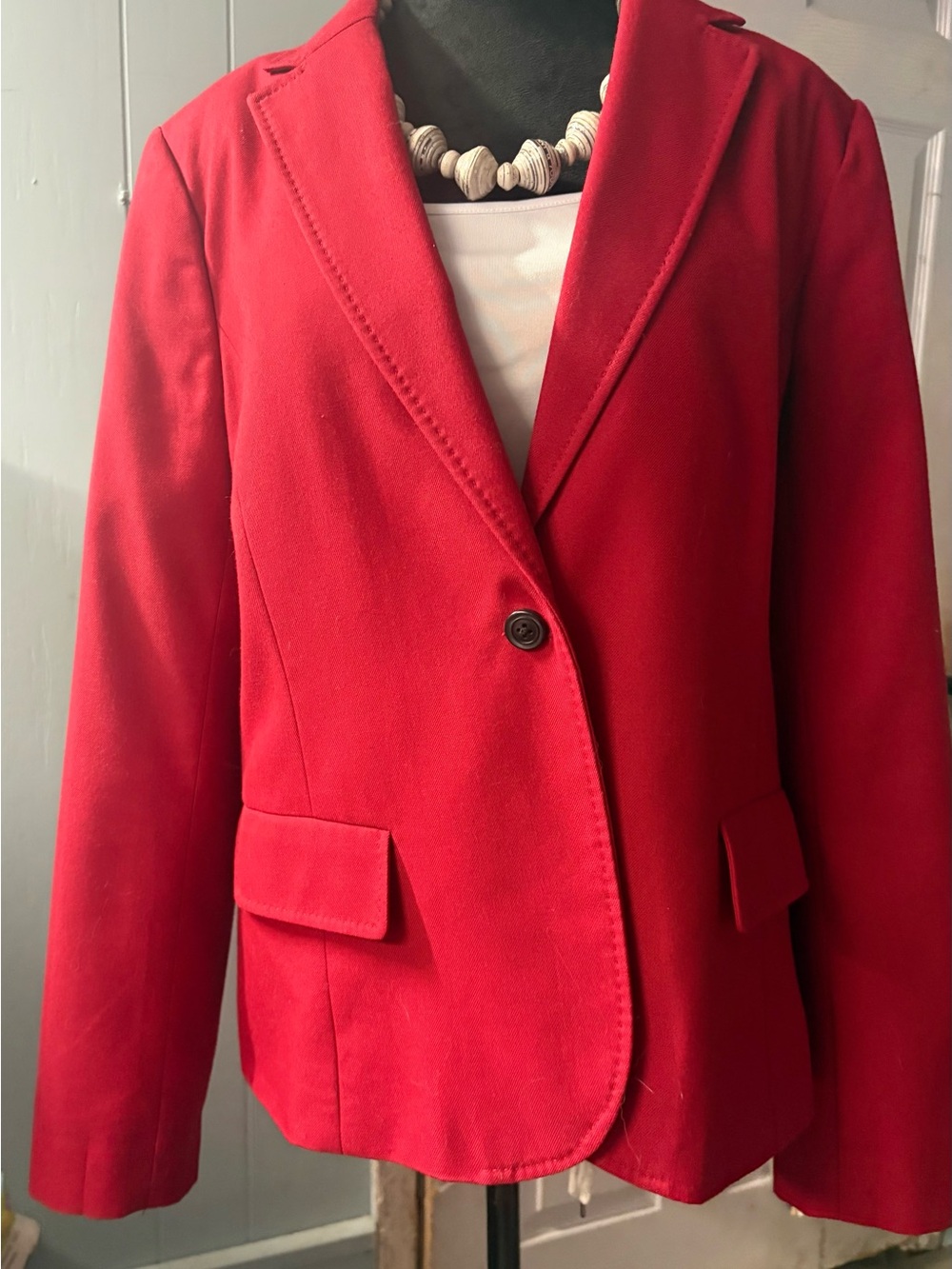 NWOT American Eagle Outfitters Vibrant Red Single-Button Blazer